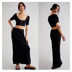 Free People 2 piece Double the Fun maxi skirt and top set size Small